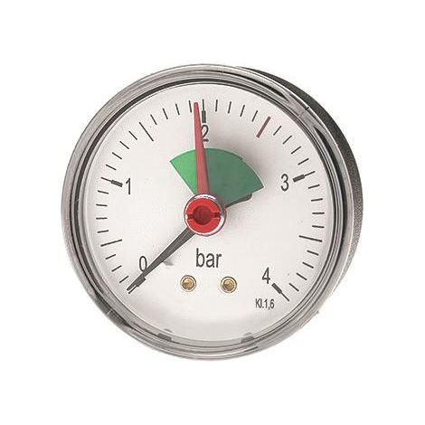 Manomètre de chauffage Watts, raccord arrière MHA Ø 63 mm, 3/8", 0 - 4 bar