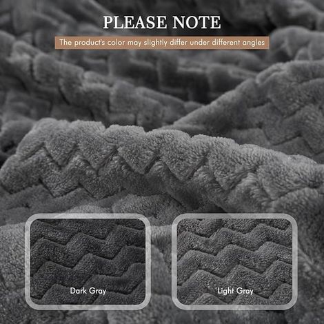 Electric Heated Blanket 130 x 180 cm Wave Design, Grey (1/4)