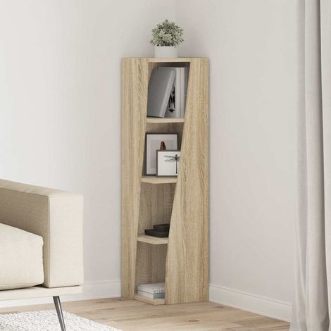 vidaXL Mobile angolare Rovere Sonoma 27,5x27x102cm Legno