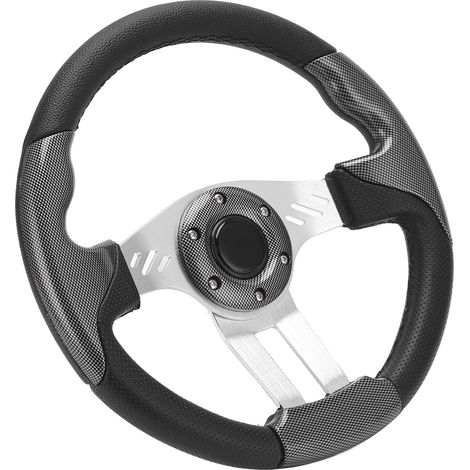 Ersatzlenkrad im Carbon-Look für Club Car G8 G9 G11 G14 G16 G19 G21 G22 G29 Drive, Carbonfaser-Finish, Standarddurchmesser, Golfwagen-Zubehör (1/5)