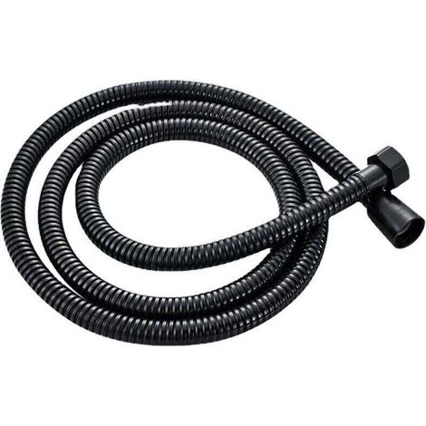 Flexible Douche Universel 1.5M Acier Inoxydable Noir Mat Anti-Explosion Anti-Torsion Tuyau de Douche