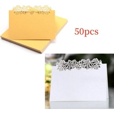Marque place,50 pcs cartes de place de mariage,forme de fleur de papillon,carte de étiqueter d'invité,pour cadeau d'anniversaire (1/4)