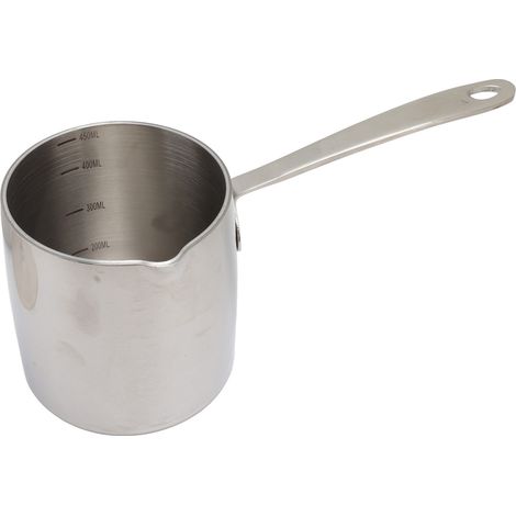Chauffe-beurre Inox 3 Couches, Chauffage Rapide avec Échelle de Mesure et Trou, Capacité 450ML (1/5)