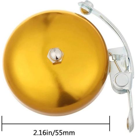2pcs Cloche de vélo - Alliage aluminium durable Sonnette claire et forte - Or et argent (1/5)