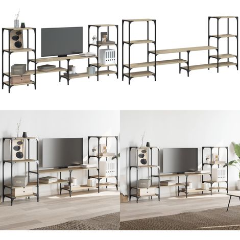TV-Schrank Sonoma-Eiche 206,5x28,5x95 cm Holzwerkstoff - TV Schrank - Holzwerkstoff - Sonoma Eiche - Wohnzimmermöbel - TV Stand - Home & Living (1/5)