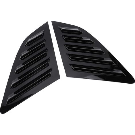 2 Pièces Couvercle de Persienne de Fenêtre Latérale Arrière 8V Hayon -Fenêtre Arrière Gauche et Droite Couvercle de Volet de Ventilation de Remplacement de Store (Noir Brillant) (1/5)