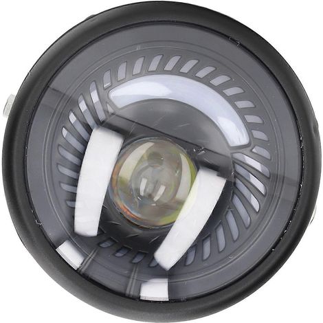 Phare LED de 6,5 pouces pour moto, phare rond rétro, étanche IPX66 pour motos et scooters