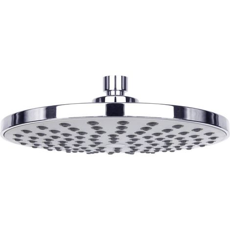 Plaque De Douche Ronde En Acier Inoxydable 304 - Haute Pression Pour Eau Faible - Montage Mur Ou Plafond - Finition Chromée - 1 Pièce