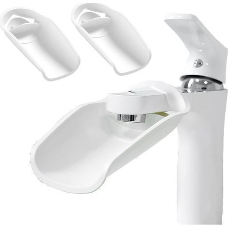 CCYKXA  Set of 3 Faucet Extensions, Child-Friendly Faucet Extenders, Tap Extenders for Children and Babies Washing Hands, Kitchen and Bathroom Washing, White