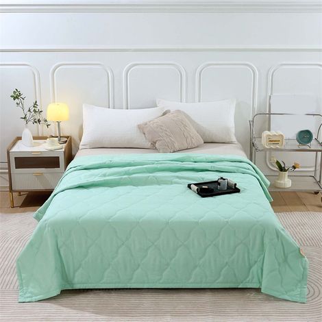Couette Ventilation - 100x150 cm - Coton Lavé 98 % - Élasthanne 2 % - Jaune - Usage Été Toute Saison - 1 Pièce (1/5)