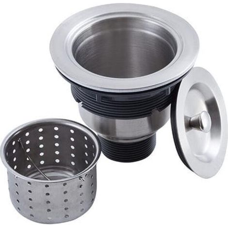 1-teiliges Küchenspülen-Ablaufset mit Abflusskorb, Spülenstöpsel und Deckel (1/4)