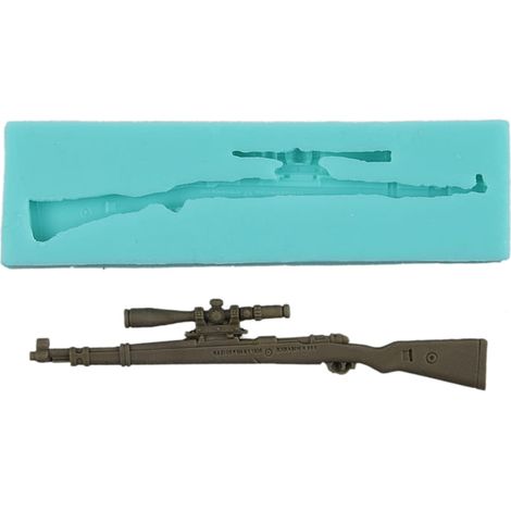Molde de silicona para pasta de azúcar - rifle (1/2)