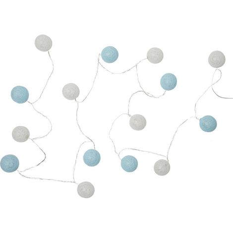Guirlande Lumineuse Led "Boule" 360cm Blanc & Bleu (1/5)