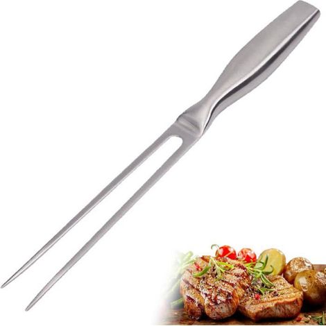 Fourchette À Découper,Fourchette À Viande En Acier Inoxydable, Pour Barbecue, Rôtir, Servir, Poignée Ergonomique (1/5)