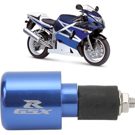 Motorrad-Lenkeranschläge passend für Suzuki GSXR600, GSXR750, GSXR1000 und GSX1300 (blau). (1/5)