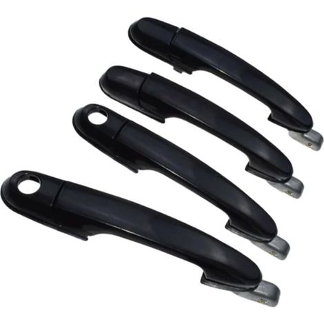 Türgriffe (4er-Set), links und rechts, außen, passend für Hyundai Tucson 2005–2009, Teilenummern: 82650-2E000, 82660-2E000, 83650-2E000, 83660-2E000 – Schwarz (1/4)