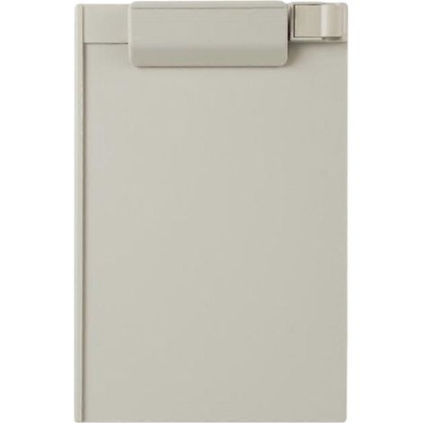 Porte-documents A5 en plastique avec pince profilée et panneau rigide, idéal pour les salles de classe et les bureaux (gris)-Grey