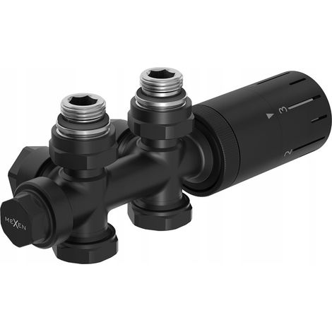 Mexen G05 set termostatico angolare/dritto, Duplex, DN50, nero - W908-958-70 (1/4)