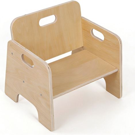 Toddler stool engineered wood natural 1 year 229384378 (1/5)