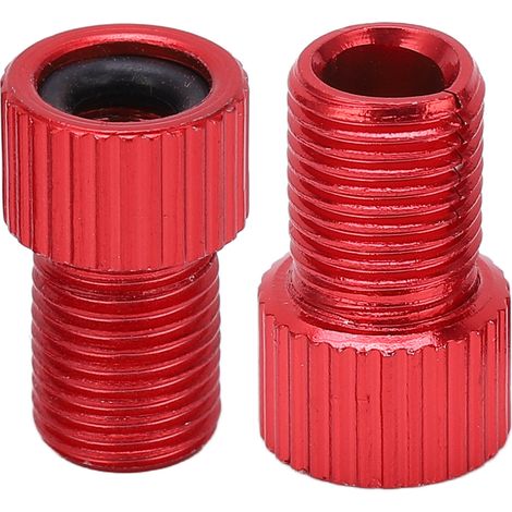 2-teiliger Presta-auf-Schrader-Fahrradventiladapter, verschleißfeste Mountainbike-Pumpe, roter Adapter (1/5)