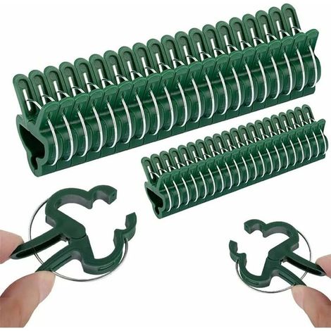 Pinces pour plantes de jardin, 120 pinces de jardin réglables, pinces de support pour plantes de 2 tailles, pinces robustes pour fixer les plantes grimpantes (60 grandes + 60 petites) (1/5)
