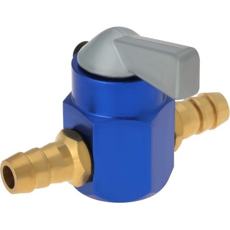 robinet de carburant en métal 8 mm pour moto, VTT, scooter, robinet d'essence, robinet de carburant à essence, robinet de carburant bleu (1/5)