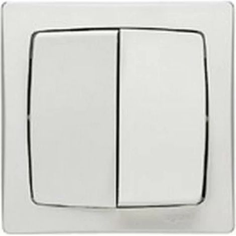 Legrand 086020 – KOMPLETTES OBERFLÄCHENGERÄT MIT DOPPELSCHALTER – WEISS