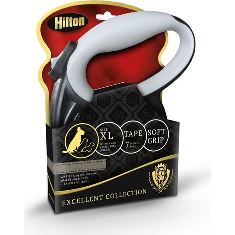 HILTON Smart dog XL (40kg) - correa automática - negro-gris - 7 m (1/2)