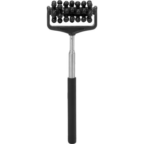 Rouleau de massage musculaire télescopique pour dos, bras, tête, ajustable, grattoir anti-démangeaisons, noir (1/5)