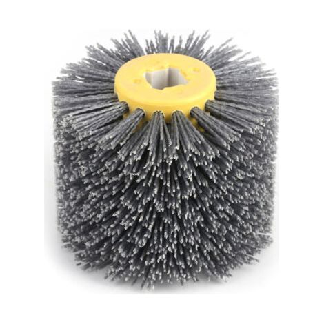Wire Drawing Wheel Polishing Brush, Nylon Brush Satin Finishing Machine, High Strength Polishing Wheel Grit Grinding Brush, 120 (1/4)