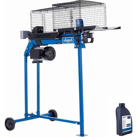 Scheppach Fendeur de bûches horizontal HL760LS – 2200 W – 230 V – Fendeur de bois de chauffage hydraulique – Support inclus – Puissance de fendage 7 T – Longueur de fendage 520 mm + huile (1/5)