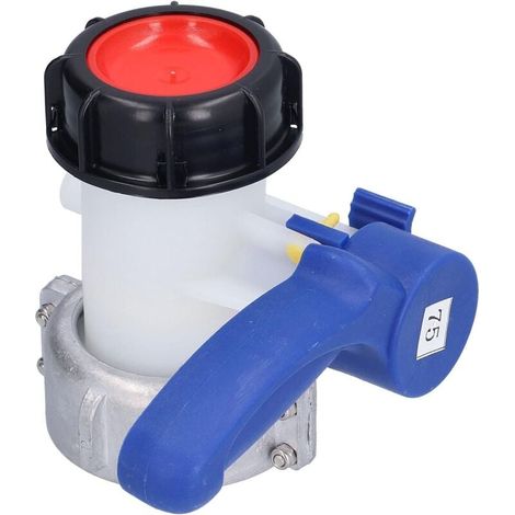 Valvola a farfalla con dado flottante in alluminio per serbatoio IBC da 1000 litri, dado S75x6 e uscita S60x6 Scrollsqy (1/4)