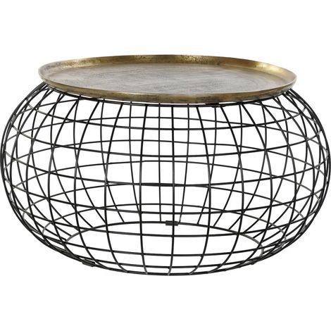 Table basse design dorée élégante et tendance - Doré antique et noir élégant (1/4)
