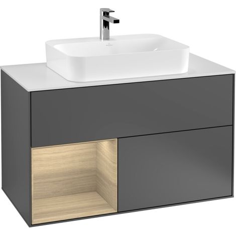 Villeroy & Boch F361PCGK Armoire sous lavabo Finion F36 (1/2)