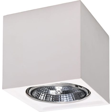 Lampada da soffitto Seida bianco 14x14x14cm Sollux (1/5)