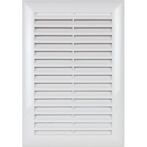 AUTOGYRE - Grille elegance 172x342 mm plastique blanc avec moustiquaire (1/2)