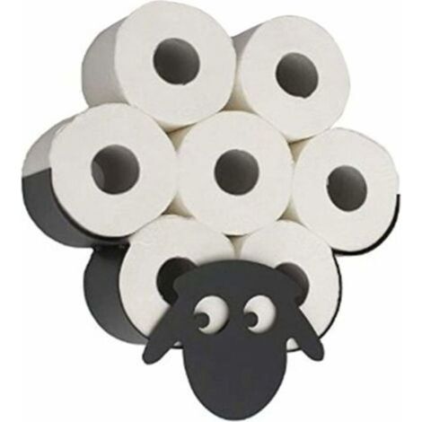RHG Porte-Rouleau de Papier Toilette Animal Porte-Papier Toilette Joli Animal Support Mural Chambre Porte-Rouleau de Toilette Cuisine Salle de Bain Accessoires mouton