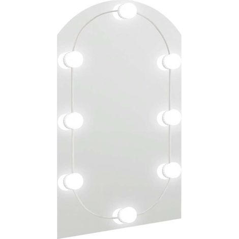 Maison Exclusive - Spiegel mit LED-Leuchten 60x40 cm Glas Bogenfö