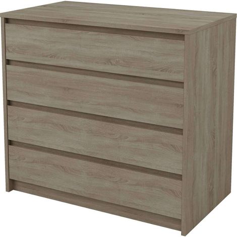 Cajonera 4 cajones Toledo acabado en roble cortez. 74cm(alto) 80cm(ancho) 45cm(fondo) (1/2)