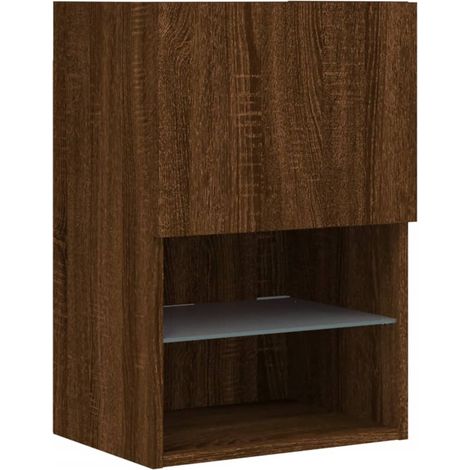 vidaXL Mobile TV con Luci LED Rovere Marrone 40,5x30x60 cm