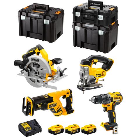 DeWALT Kit DCK421P3T (DCD791 + DCS570 + DCS331 + DCS367 + 3 x 5,0 Ah + DCB115 + TSTAK II + 2 x TSTAK VI) (1/9)