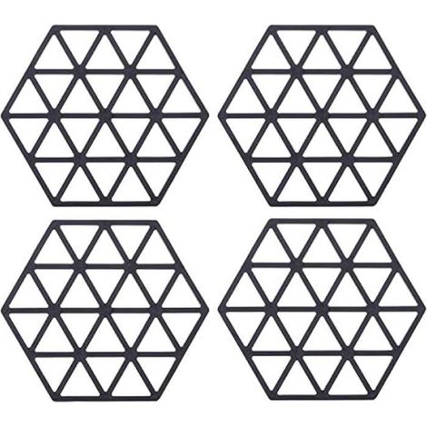 Tapis De Cuisine - Silicone Épais - Résistant À La Chaleur Jusqu'à 230 °C - Antidérapant - Multifonctionnel - 4 Pièces (1/5)