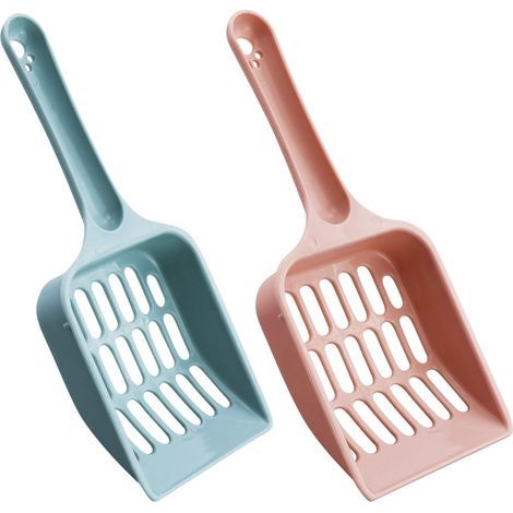 Lot de 2 pelles pou litièe pou chat Scoope, pelle à litièe en plastique pou animaux de compagnie, chats, chiens (1/5)