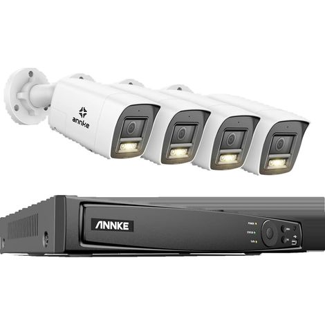 Système de sécurité vidéo, 8 canaux, audio bidirectionnel, 8CH 4Pcs Caméra, Aucun (1/2)