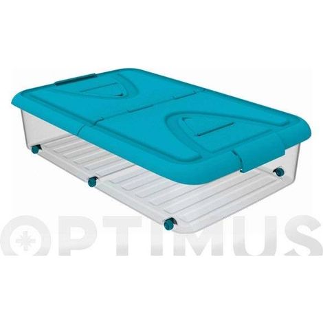 BAJO CAMA 60 LITROS AZUL 11003 80x50x18 CM PLASTIKEN