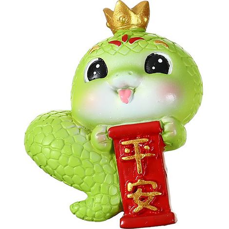 Figura de serpiente reclinada – Serpiente bebé, idea de manualidad del zodíaco, Año de la Serpiente, decoración para el hogar/automóvil, mascota de peluche 1114 (1/5)