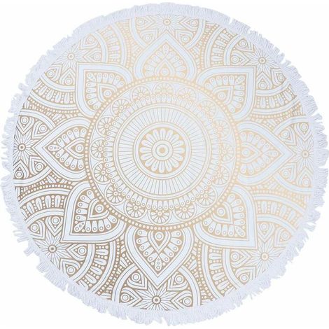 Serviette de plage ronde à séchage rapide, serviette de plage Mandala modèle abstrait, tapis de yoga, serviette de douche, serviette de bain (1/5)