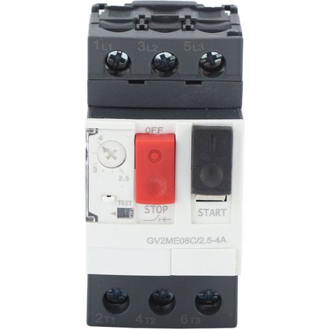 Disjoncteur de protection contre les surcharges et les courts-circuits pour moteur, interrupteur de protection de démarreur de moteur AC690V GV2 ME08C 2,5‑4A (1/5)
