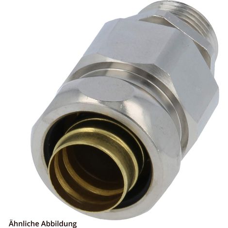 FLEXA USZ-M Metallverschraubung gerade Gewinde M40x1,5 für Schlauch-Außendurchmesser 36,0mm für Schlauch-Innendurchmesser 29,0mm - 1 Stück (1/3)