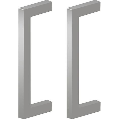 Slid'Up By Mantion – Lot de 2 poignées métalliques adhésives pour portes coulissantes – Installation sans perçage – Pour bois et verre – Couleur argent – Dimensions 114x40x7,5mm